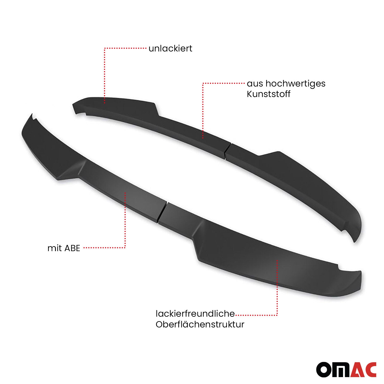 RDX Dachspoiler Spoiler für VW Caddy V Box MPV 2020-2023 mit 2 Hecktüren