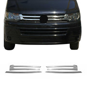 Kühlergrill Leisten Grillleisten für VW Multivan T5 2009-2015 Edelstahl Chrom 4x