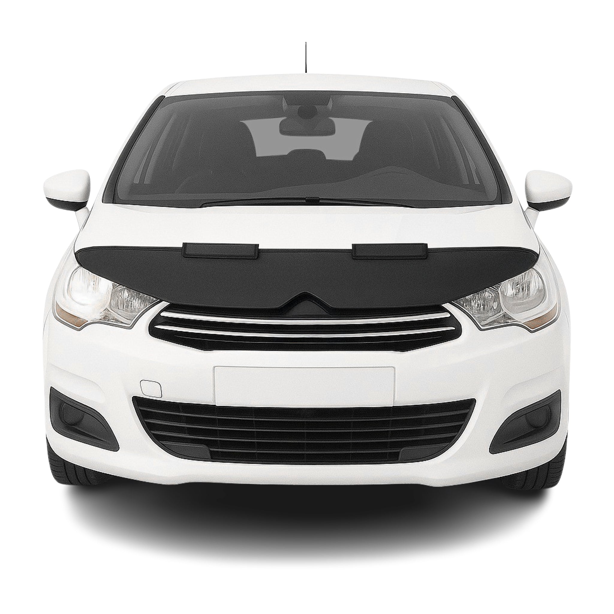 Haubenbra Steinschlagschutz Bonnet Bra für Citroen C4 2010-2020 Schwarz Halb