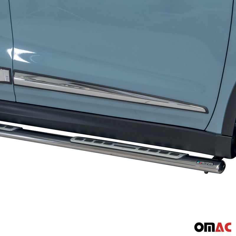 Edelstahl Seitenschweller Schwellerrohre für Suzuki Vitara 2019-2025 Silber