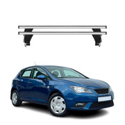 Menabo Dachträger Grundtäger für Seat Ibiza mk4 2008-2017 50kg Alu Silber 2tlg