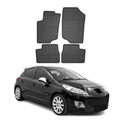OMAC Gummi Fußmatten für Peugeot 207 2006-2012 Automatten Gummi Schwarz 4tlg