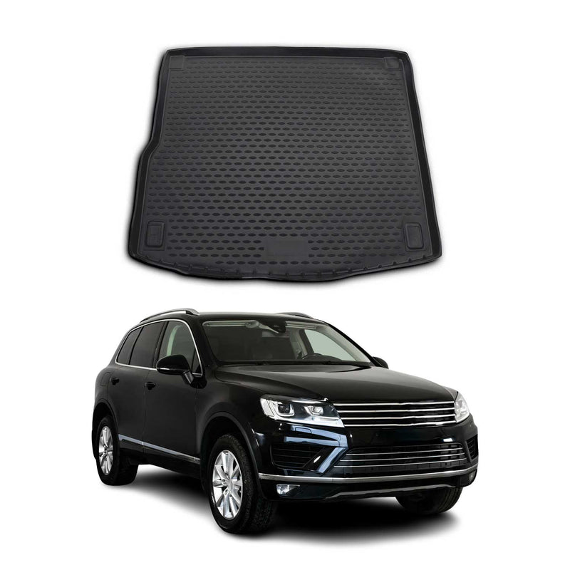 Kofferraummatte Kofferraumwanne für VW Touareg 2010-2014 Gummi TPE Schwarz