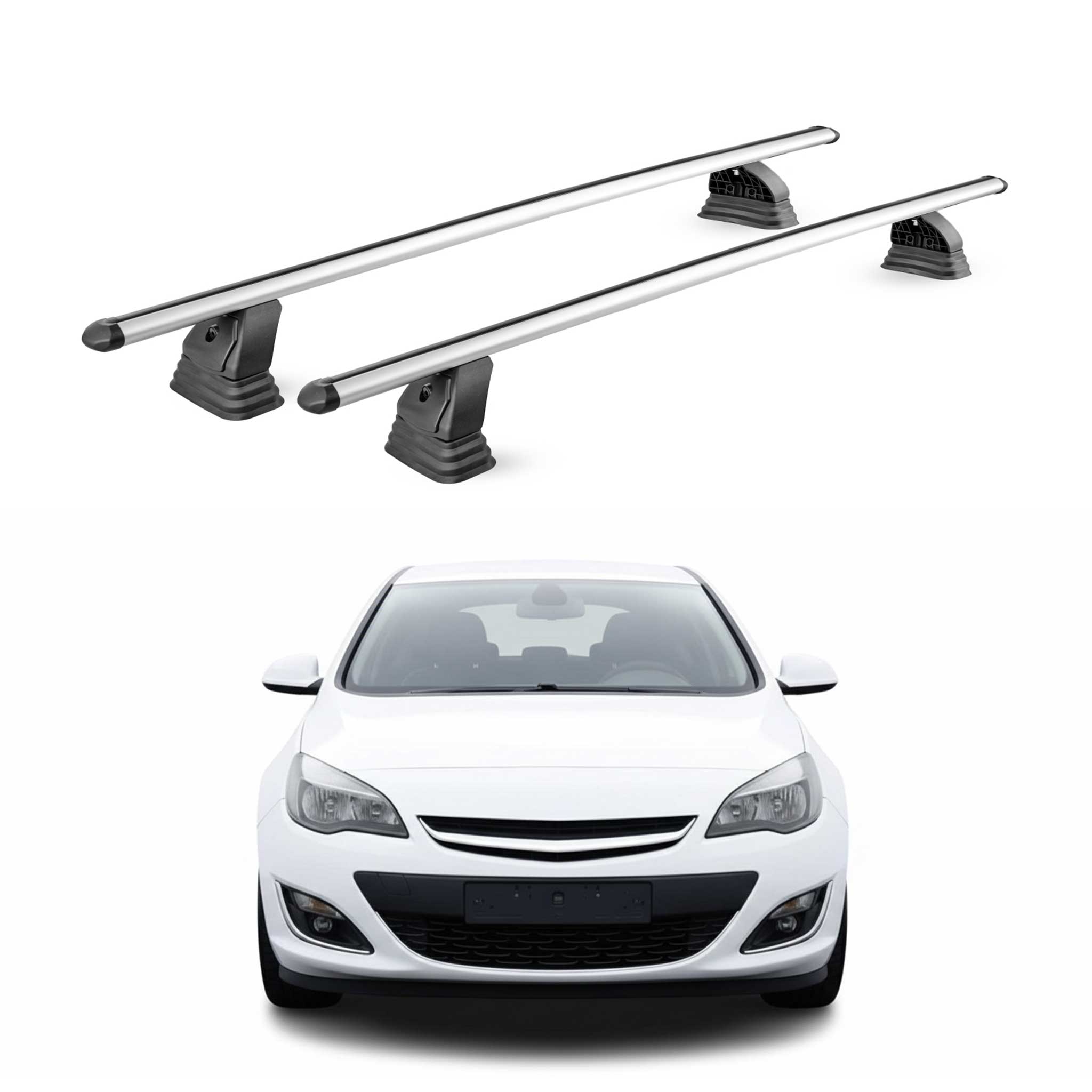 Alu Dachträger für Opel Astra J Schrägheck Kombi Limo 2009-2015 T-Nut 2x Silber