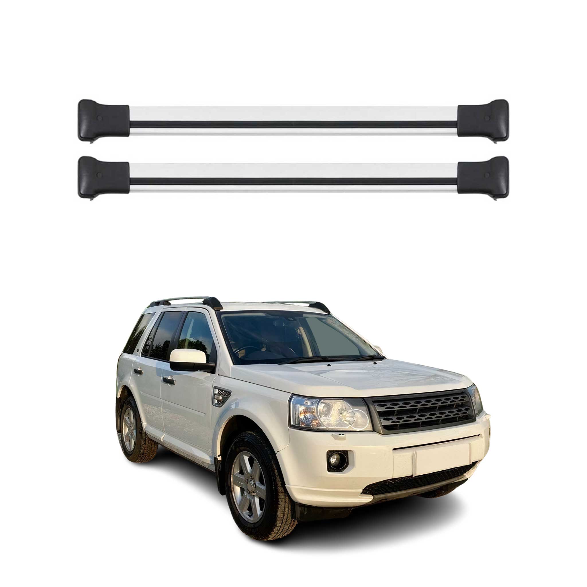 Dachträger Grundtäger für Land Rover Freelander 2 2007-2015 75kg Alu Silber 2x