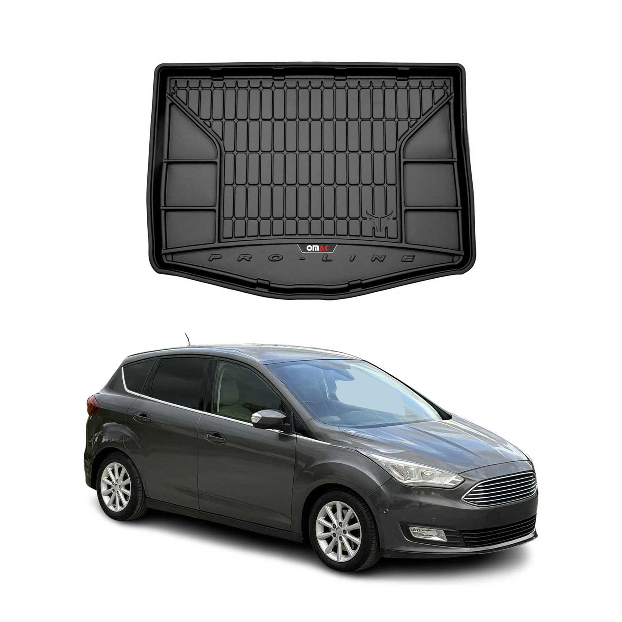 OMAC Gummi Kofferraumwanne für Ford C-Max 2010-2019 TPE Laderaumwanne Schwarz