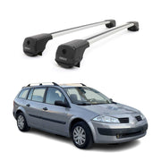 Dachträger Grundträger für Renault Megane II 2003-2008 Aluminium 75kg Grau 2tlg
