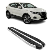 Alu Trittbretter für Nissan Qashqai J11 2013-2021 Schwarz Silber 2tlg