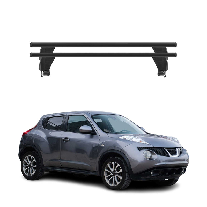 Menabo Dachträger Grundtäger für Nissan Juke 2010-2019 50kg Alu Schwarz 2 tlg