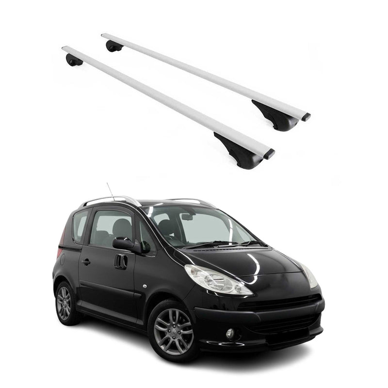 Dachträger Grundtäger für Peugeot 1007 2004-2009 75kg Metall Silber 2 tlg