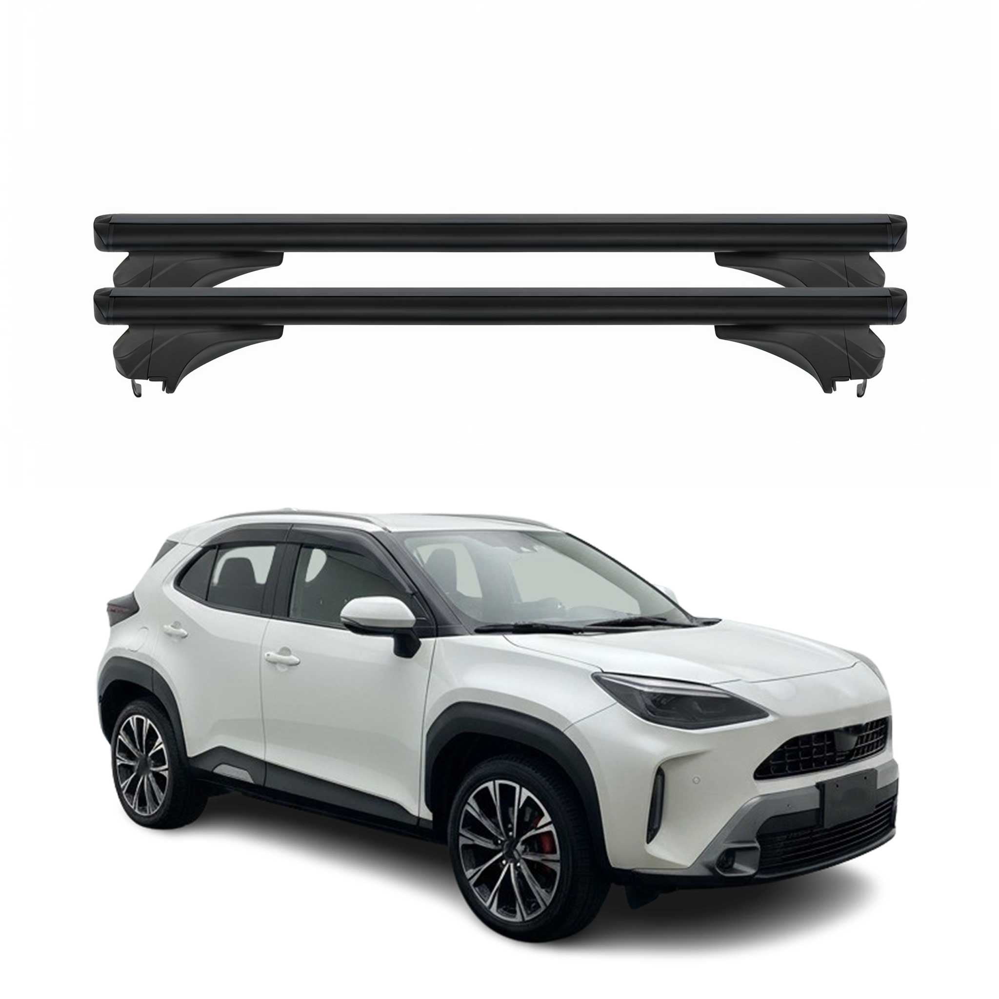 Menabo Dachträger für Toyota Yaris Cross XP210 2021-2026 Aluminium Schwarz 2 tlg