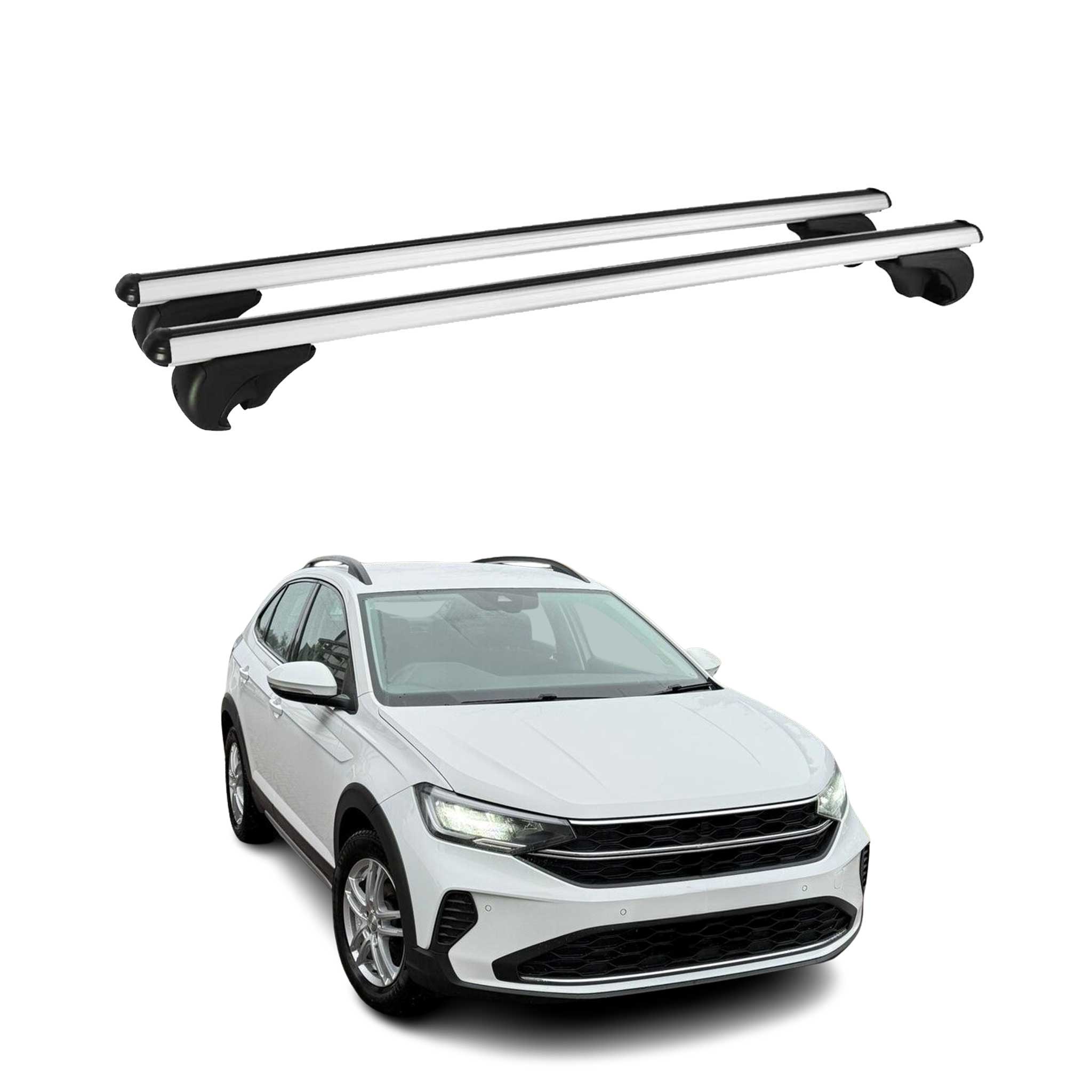 Dachträger Grundtäger für VW Taigo 2021-2026 75kg Aluminium Silber 2 tlg