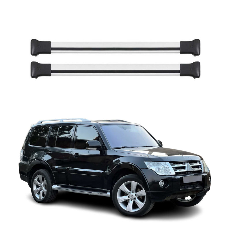 Dachträger Grundtäger für Mitsubishi Pajero 2006-2021 75kg Alu Silber 2 tlg