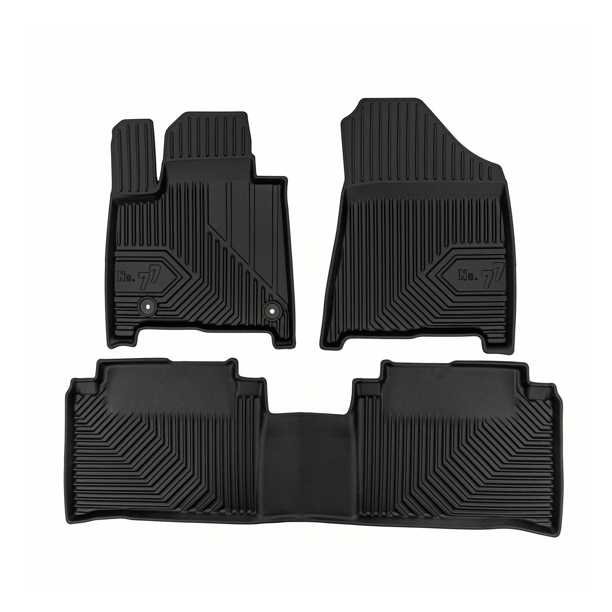 Fußmatten Gummimatten für Hyundai Santa Fe V 2024-26 7Sitze 1. und 2. Reihe 3tlg