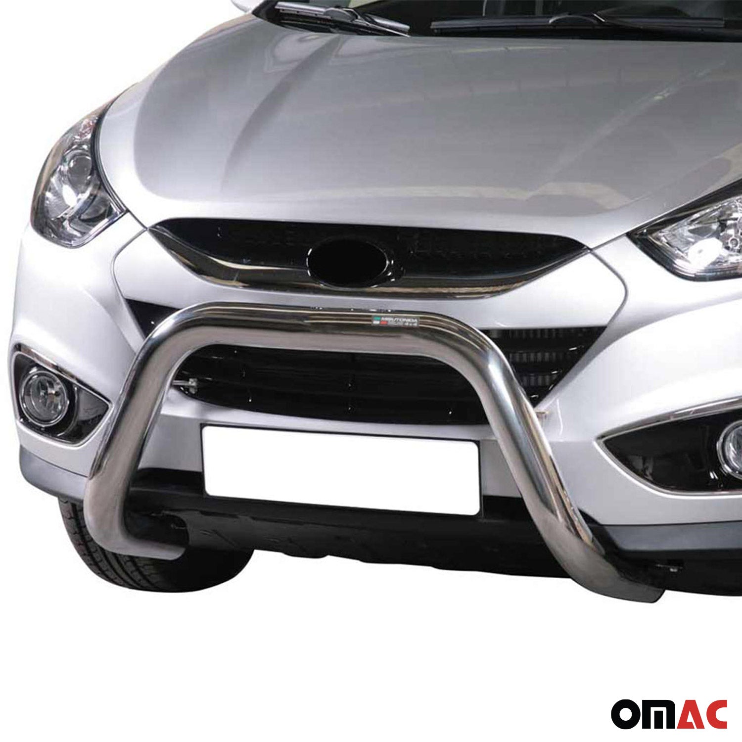 Frontbügel Frontschutzbügel für Hyundai ix35 2009-2015 ø76mm Stahl Silber Schutz