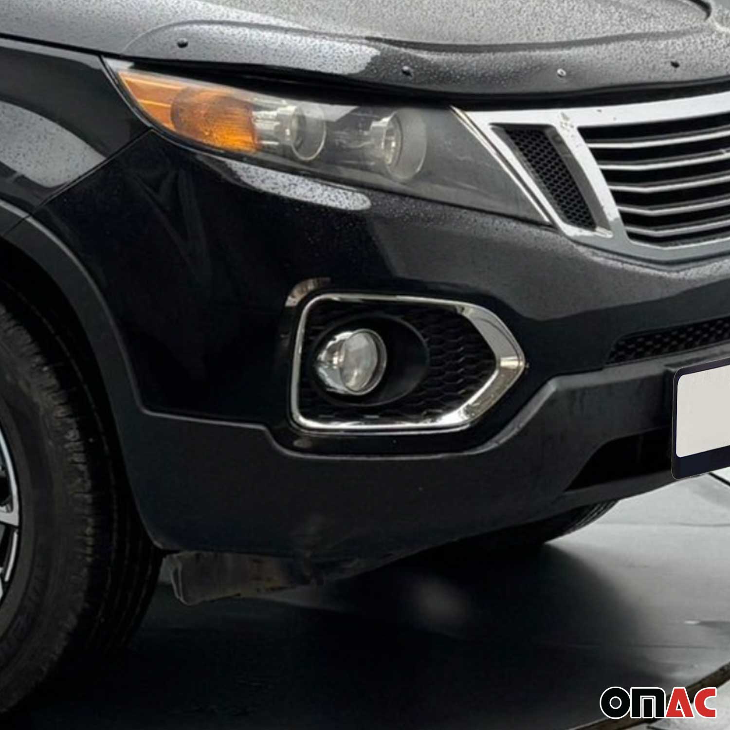 Nebelscheinwerfer Rahmen Umrandung für Kia Sorento 2010-2012 Edelstahl Chrom 2x