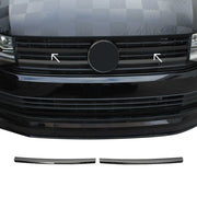 Kühlergrill Grillleisten für VW T6 Transporter Highline 2015-19 Chrom Dunkel 2x