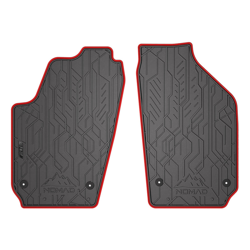 Fußmatten Gummimatten Automatten für VW Polo IV 2001-2009 Gummi Schwarz Rot 2tlg