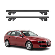 Dachträger Grundtäger für Alfa Romeo 159 Sportwagon 2005-2012 Alu TÜV Schwarz 2x
