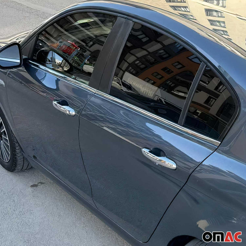 Fensterleisten Zierleisten für Fiat Tipo 2015-2025 Edelstahl Chrom 4tlg