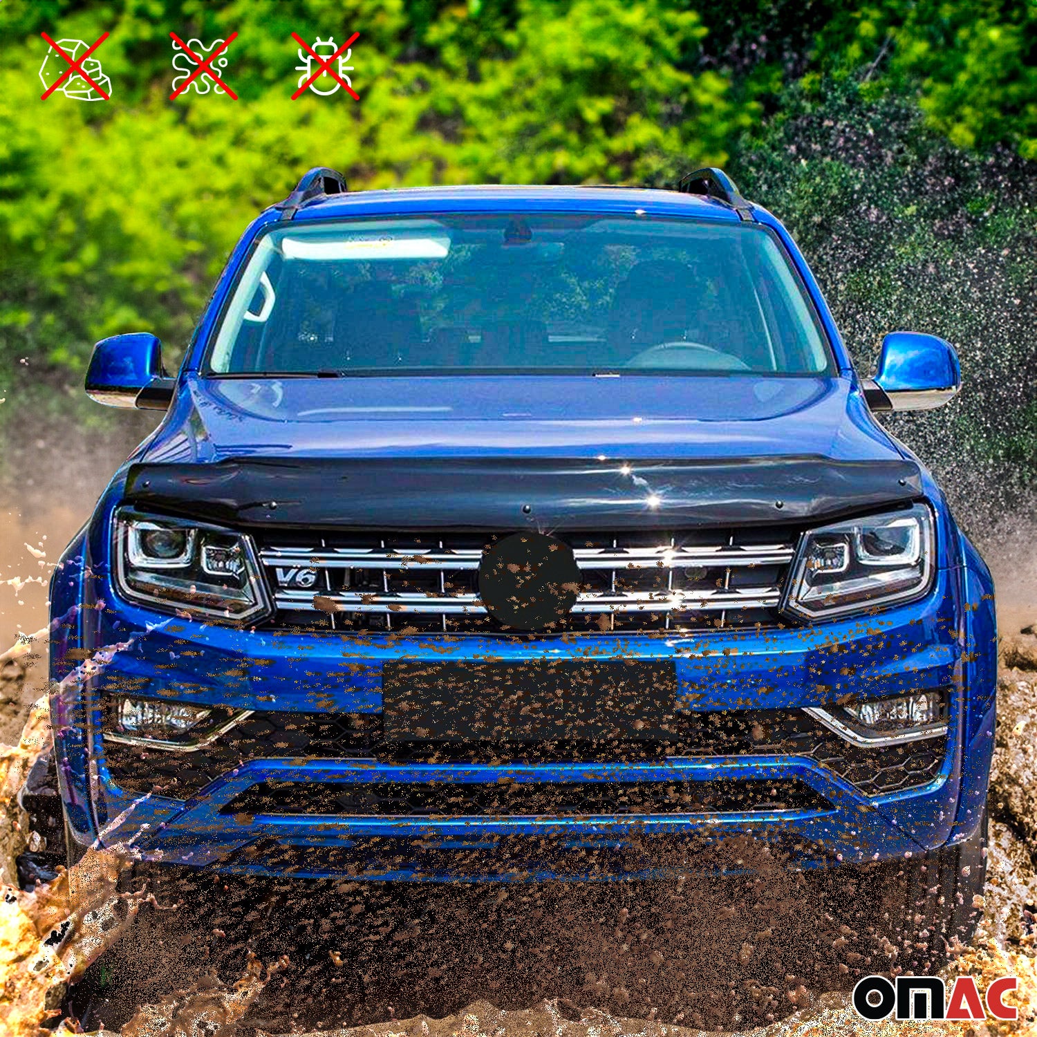 Motorhaube Deflektor Insektenschutz für VW Grand California 2018-2025 Dunkel