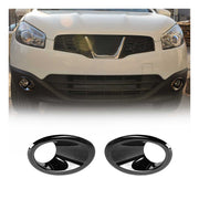 Nebelscheinwerfer Rahmen für Nissan Qashqai +2 2008-2014 Chrom ABS Dunkel