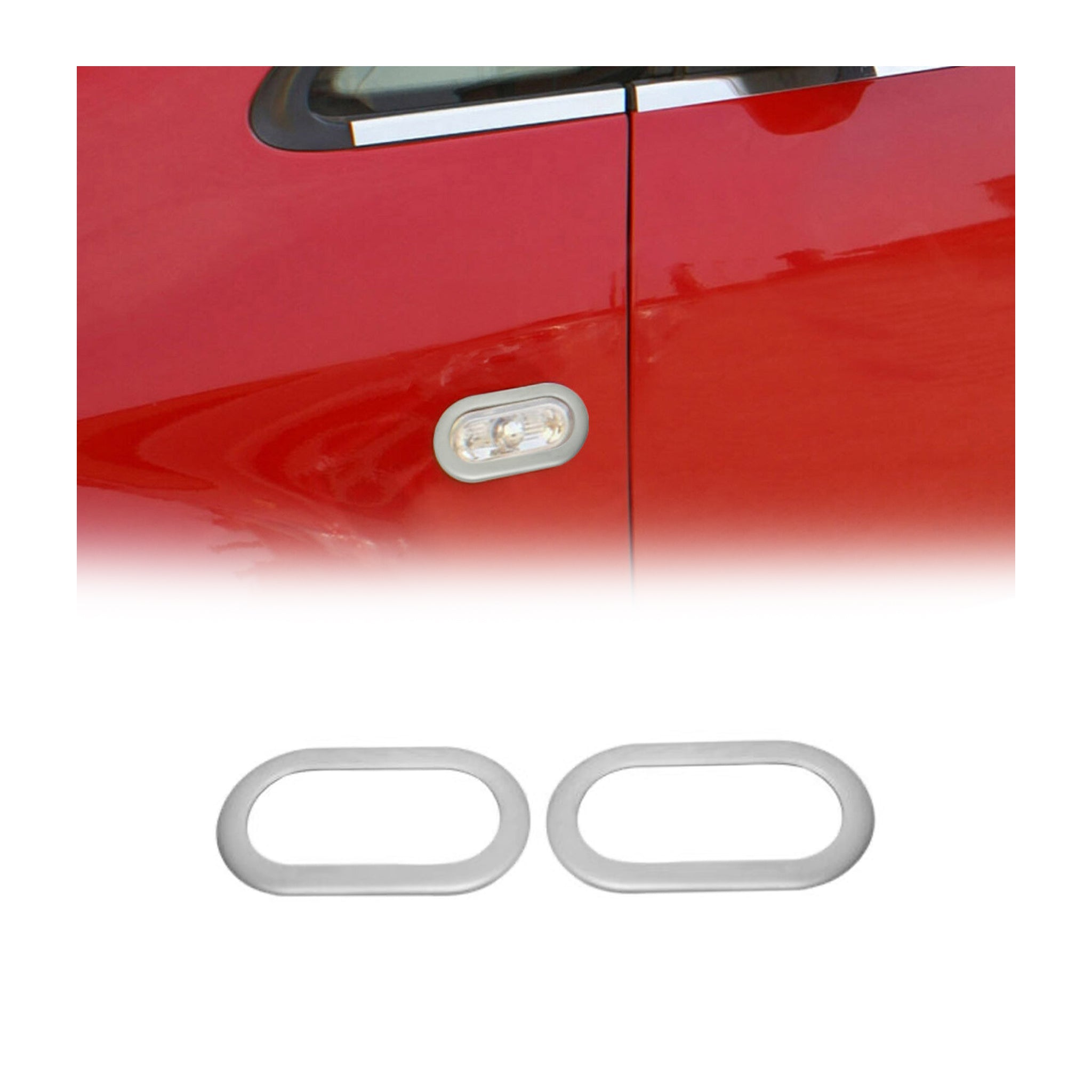 Blinkerrahmen Signalblende Seitenblinker für VW Golf 1997-2003 Edelstahl Chrom