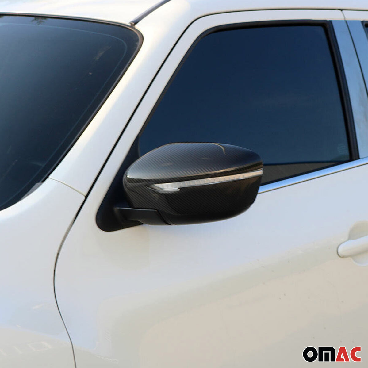 Spiegelkappen Spiegelabdeckung für Nissan Juke 2014-2019 Echt Carbon Schwarz 2x