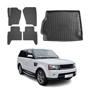 Fußmatten & Kofferraumwanne Set für Range Rover Sport L320 2005-2013 Gummi 5x