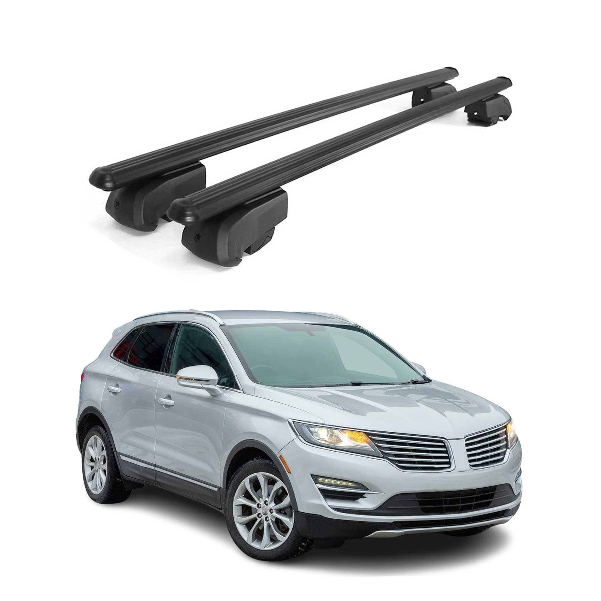 Dachträger Gepäckträger für Lincoln MKC 2015-2019 Querträger ABE Alu Schwarz