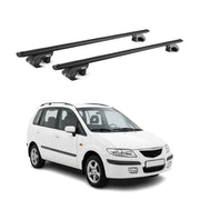 Dachträger Grundtäger für Mazda Premacy I 1999-2004 90kg Aluminium Schwarz ABE