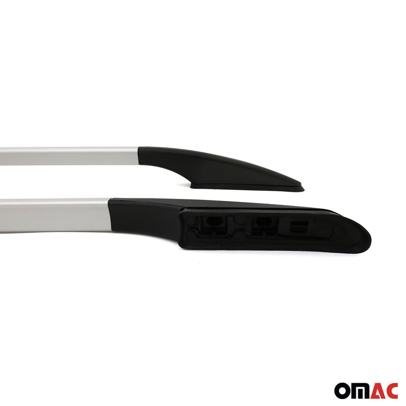 Dachreling Dachgepäckträger für VW Caddy Maxi 3 2003-2015 L2 Langer Alu Grau