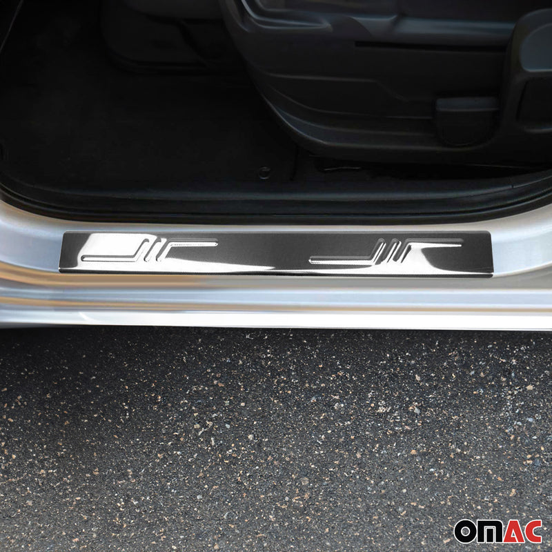 Door sill trims for Citroen DS3 2010-2018 stainless steel silver 2 pieces