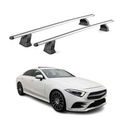 Alu Dachträger für Mercedes CLS C219 2004-2010 TÜV T-Nut 75 kg 2tlg Silber