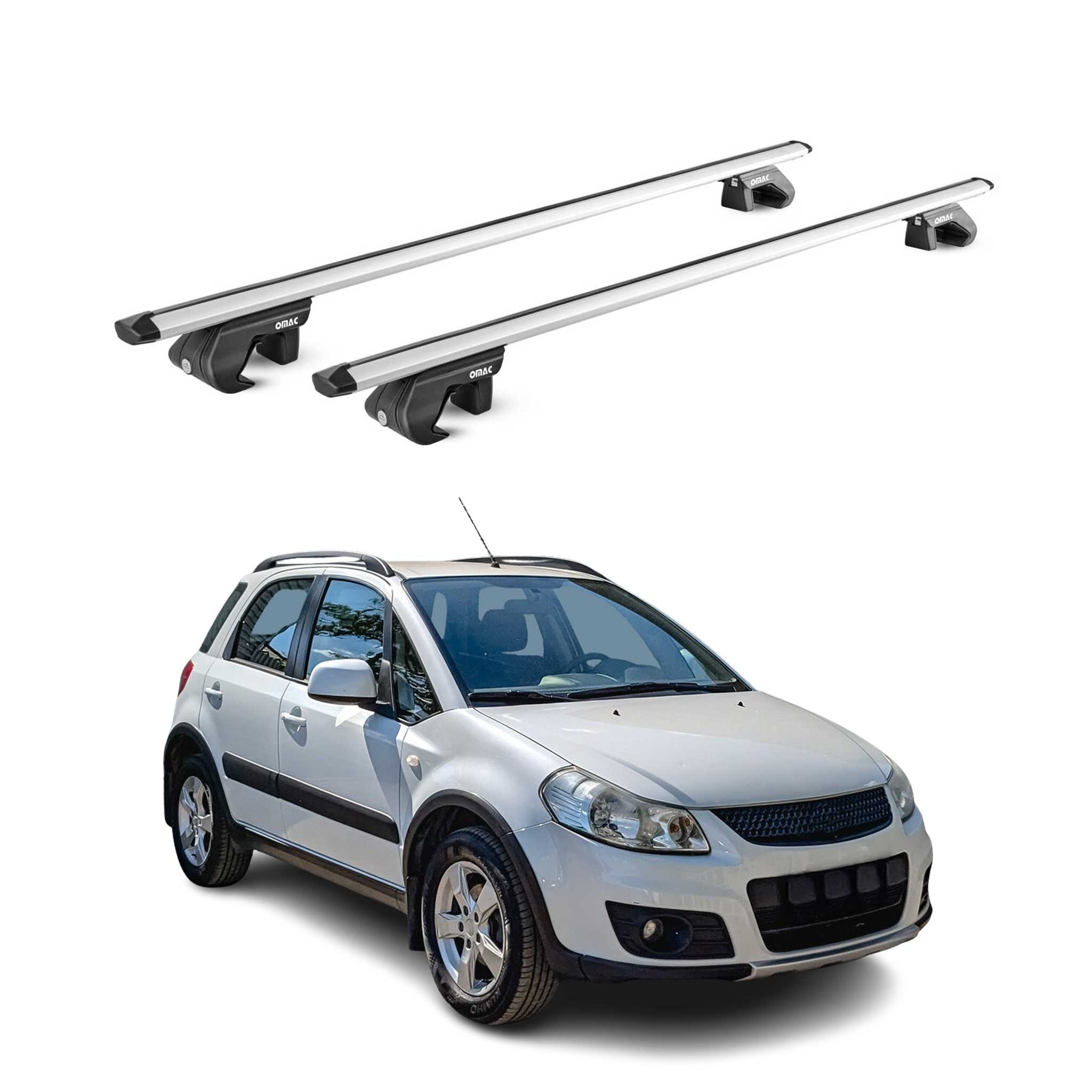 Dachträger Grundtäger für Suzuki SX4 EY-GY 2006-2014 5 tür 90kg Alu Grau 2x ABE