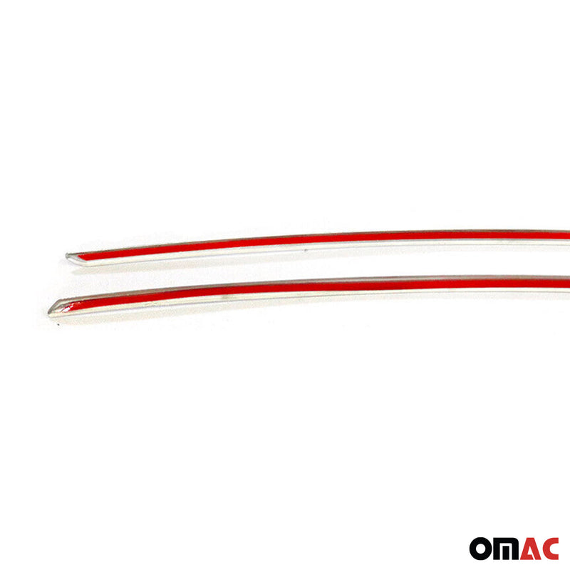 Kühlergrill Leisten Grillleisten für Renault Clio 2019-2025 Edelstahl Silber 2x