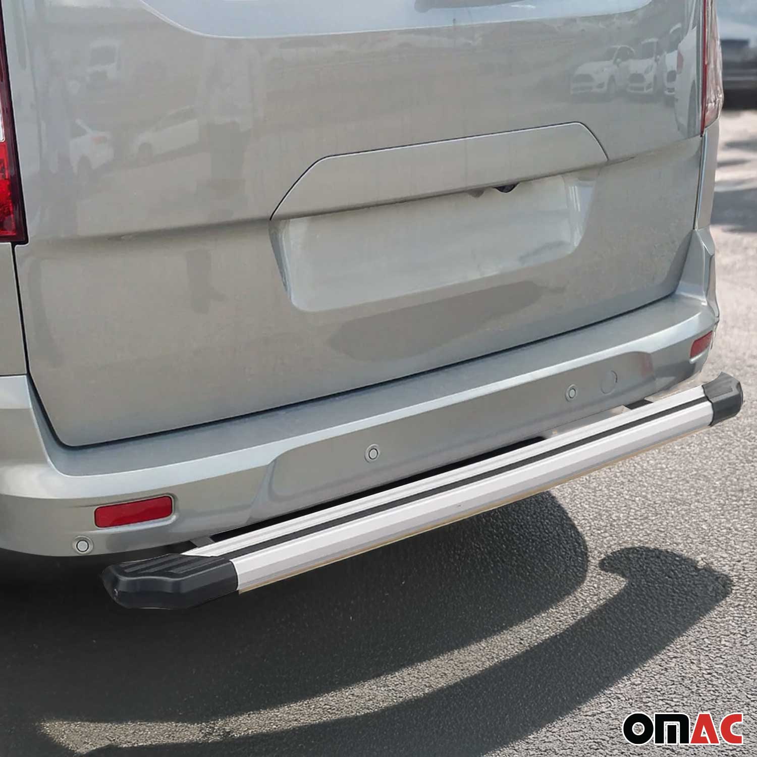 Heckstoßstange Heckschutz für Opel Combo 2012-2018 Aluminium Silber