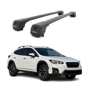 Dachträger Grundträger für Subaru XV II 2017-2023 Aluminium 75kg Schwarz 2tlg