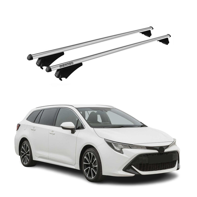Menabo Dachträger Grundtäger für Toyota Auris mk3 2018-2019 75kg Alu Silber 2x