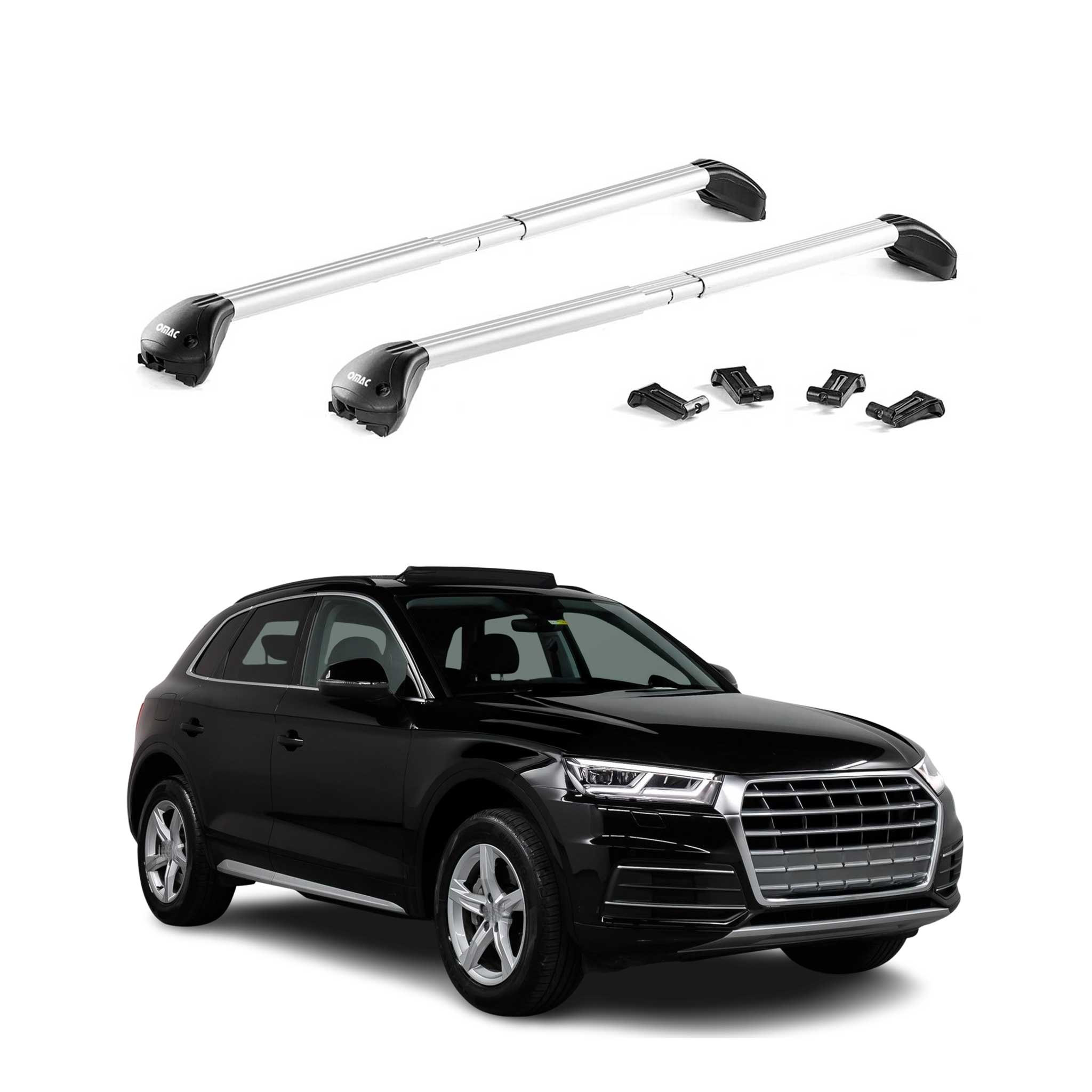 Dachträger Grundtäger für Audi Q5 Sportback FYT 2021-2025 100kg Alu Grau 2x ABE