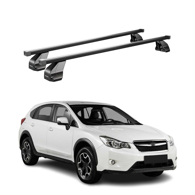 Menabo Dachträger Grundtäger für Subaru XV mk1 2012-2017 75kg Stahl Schwarz 2x
