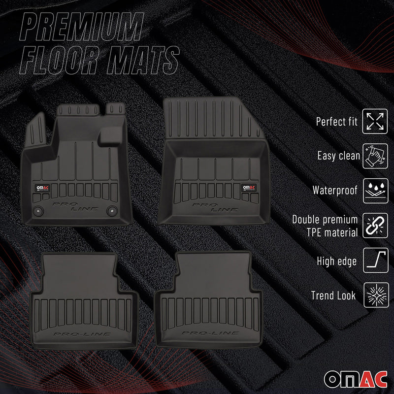 OMAC Gummi Fußmatten für Citroen C5 Aircross 2018-2025 Premium Gummi Schwarz 4x