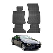 OMAC Gummi Fußmatten für BMW 6er Cabriolet E64 2004-2010 Automatten Schwarz 4x