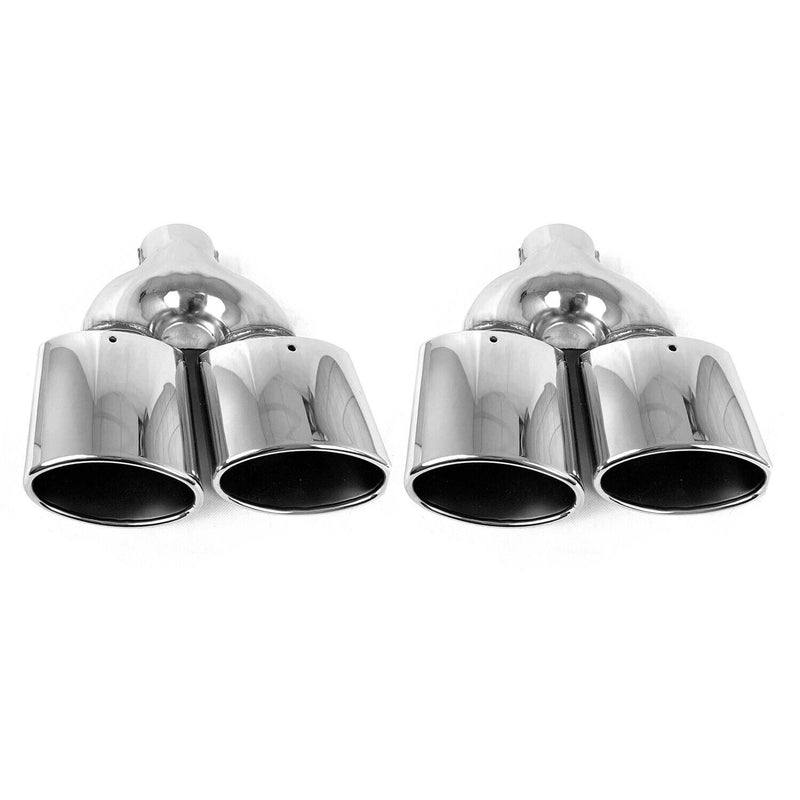 Auspuffblende Chrom Edelstahl für Mercedes M Klasse W166 2011-2015 Endrohr L+R