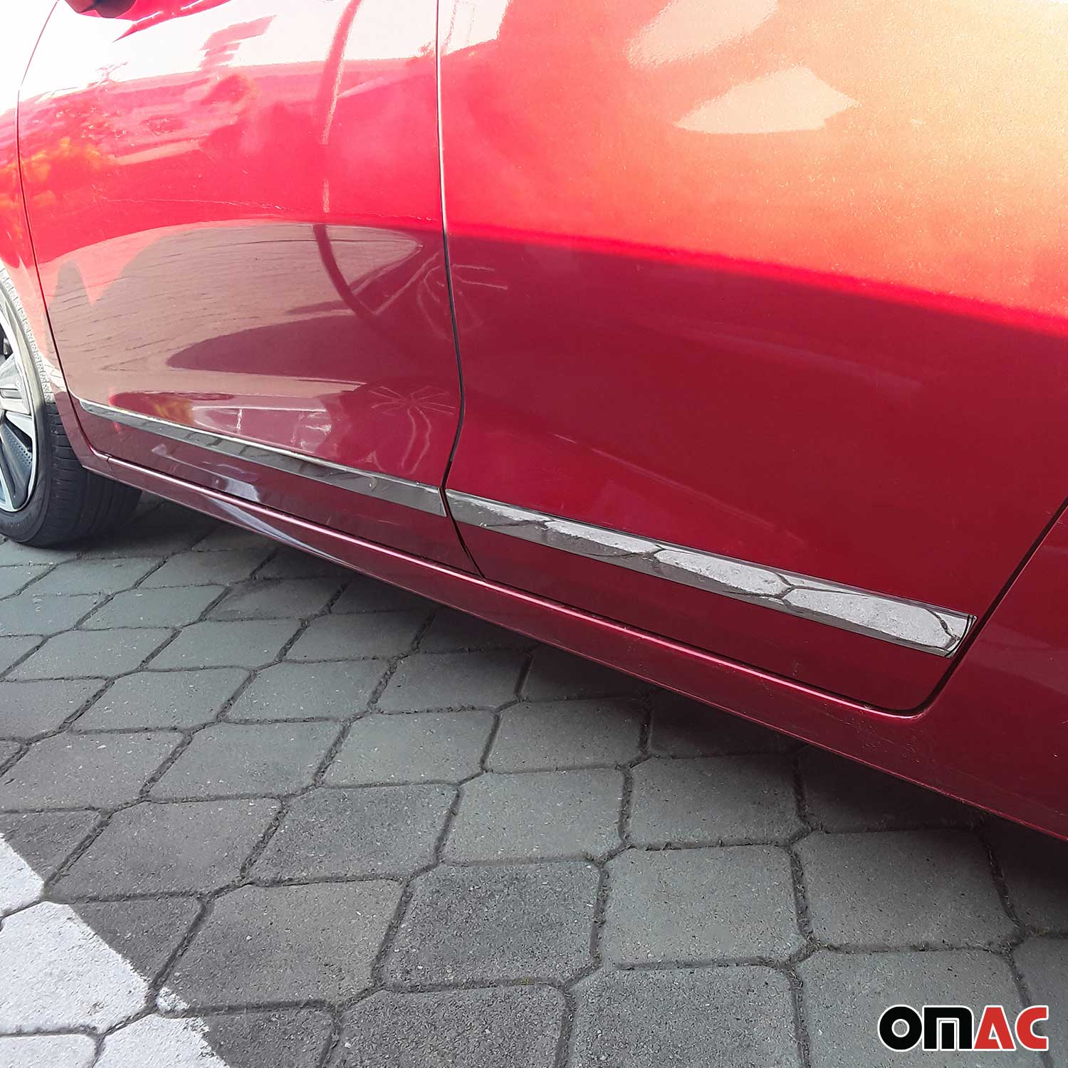 Seitentürleiste Türschutzleiste für Honda Jazz IV 2020-2026 Edelstahl Chrom 4tlg
