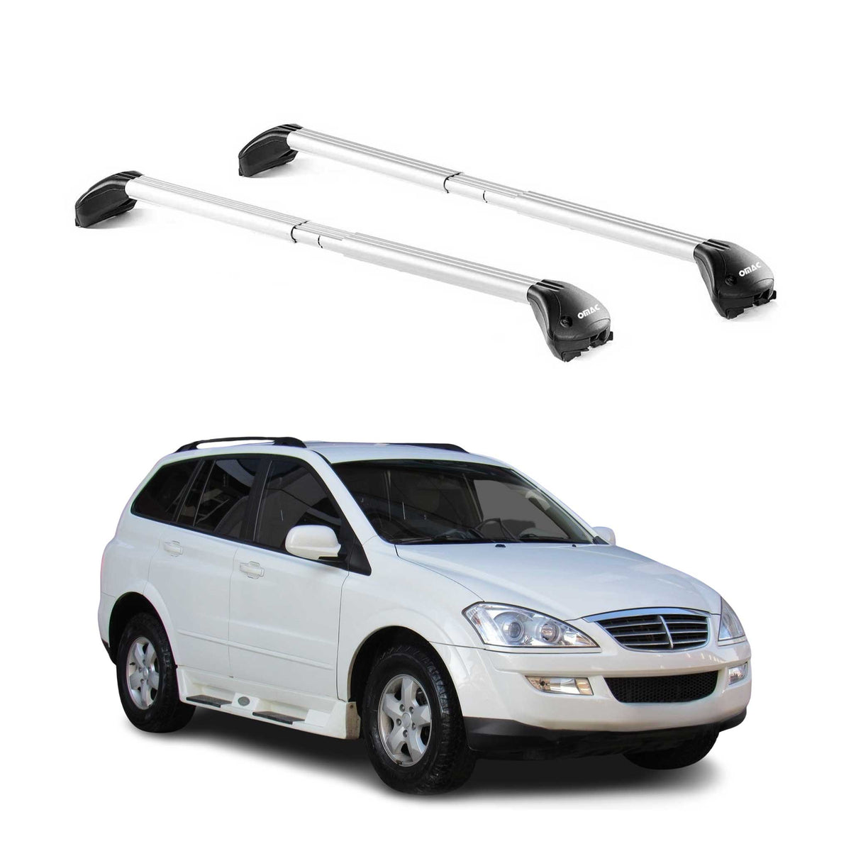 Dachträger Grundtäger für Ssangyong Kyron 2005-2014 5 tür 100kg Alu Grau 2x ABE