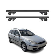 Dachträger Grundtäger für Ford Focus I Kombi 1998-2005 Alu 90kg TÜV Schwarz 2tlg