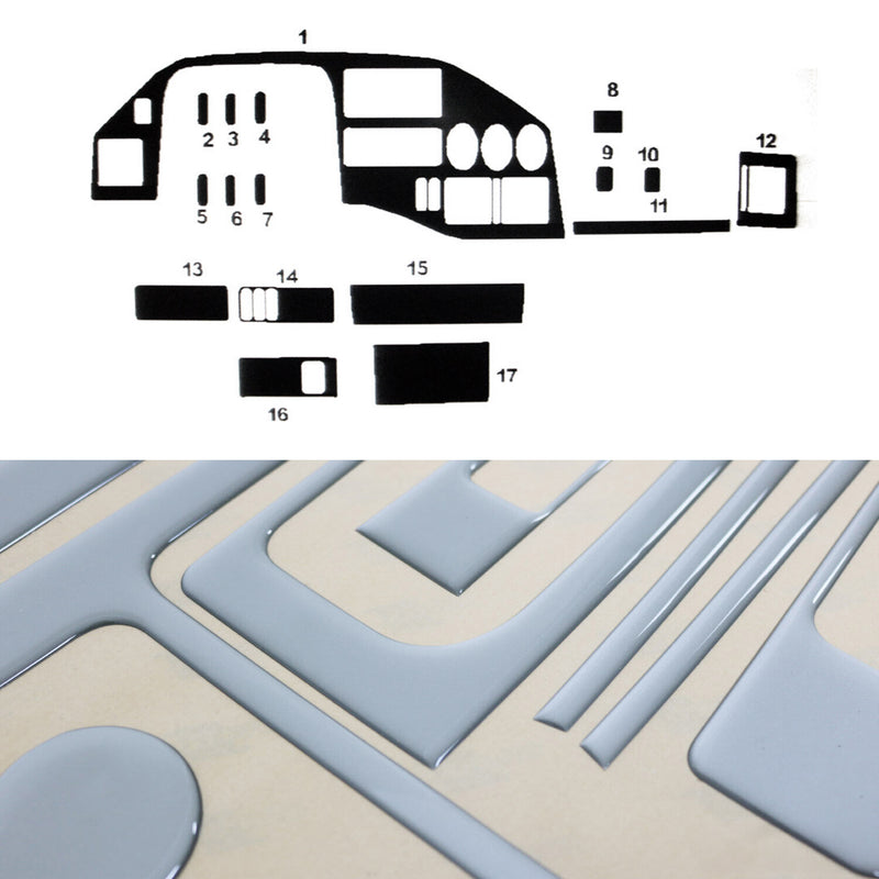 Innenraum Dekor Cockpit für Mercedes Sprinter 1995-2000 Aluminium Optik 17tlg