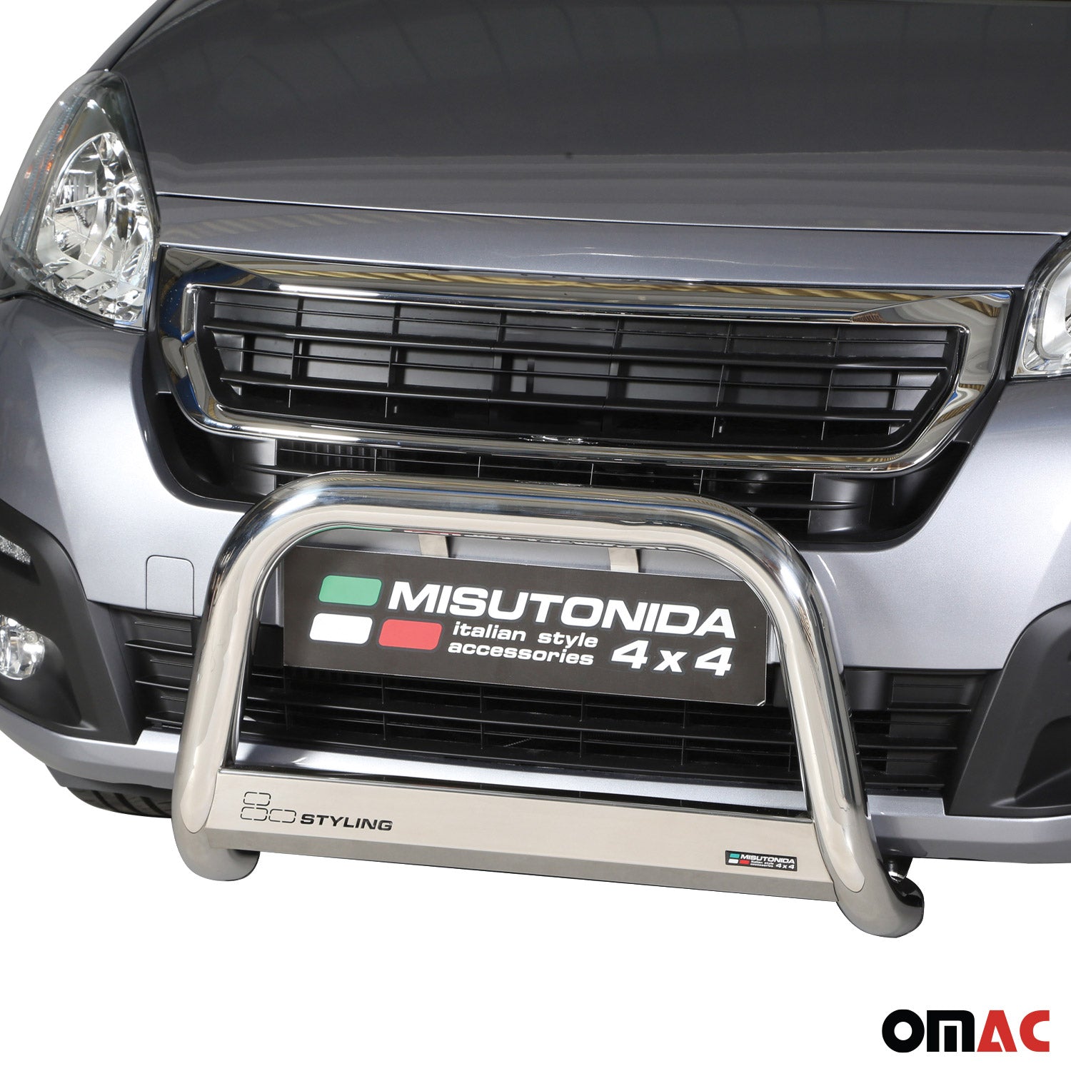 Frontbügel Frontschutzbügel für Peugeot Partner 2018-2026 ø63mm Stahl Silber