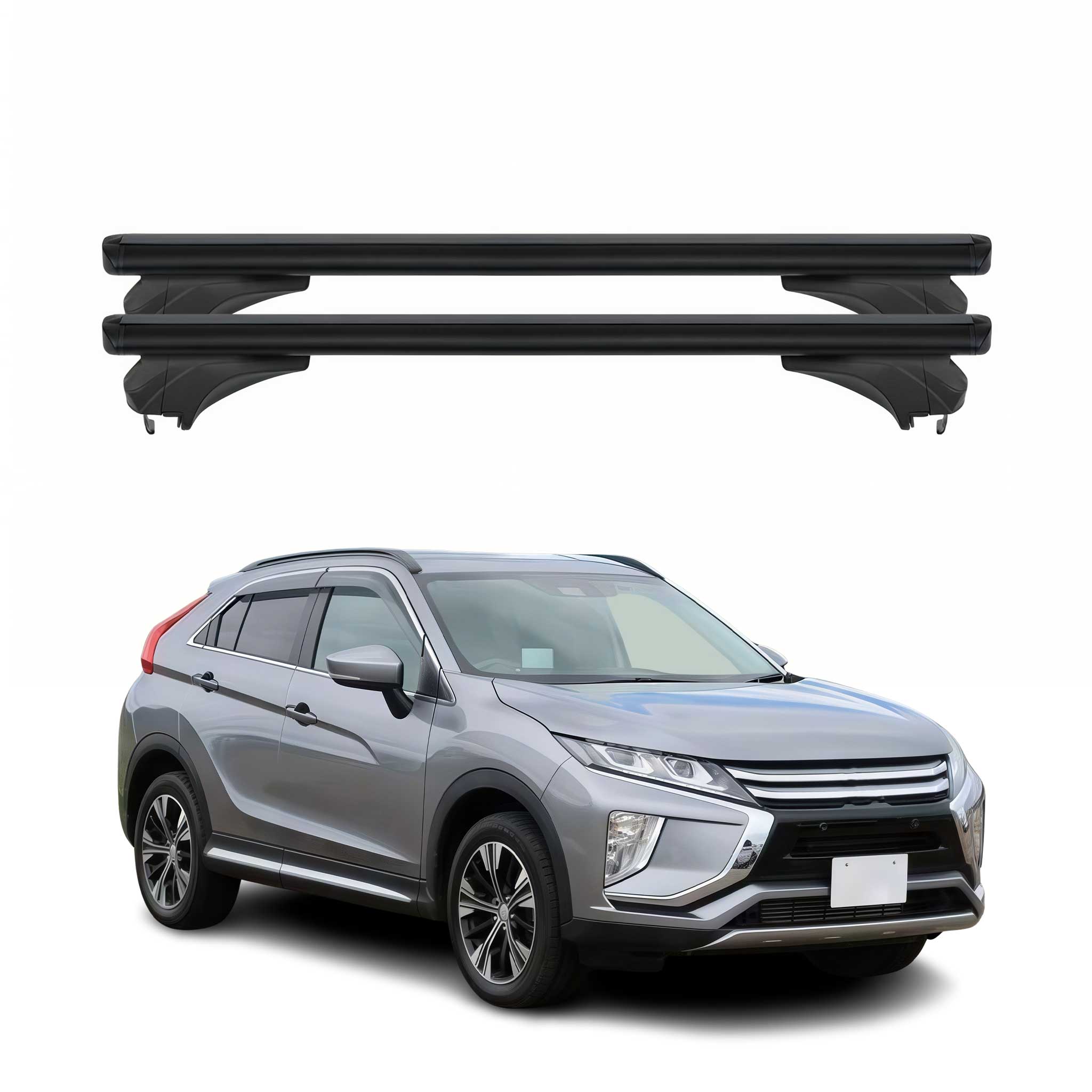 Menabo Dachträger für Mitsubishi Eclipse Cross 2018-2026 Aluminium Schwarz 2 tlg